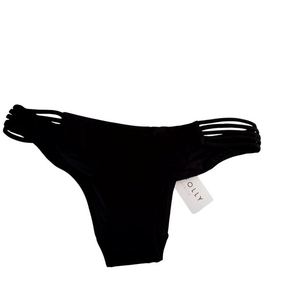 Seafolly Womens Active Brazilian Bikini Bottoms Black Size 10 Nylon/Elastane - Picture 5 of 9